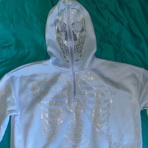Skull Full Zip Up Hoodie